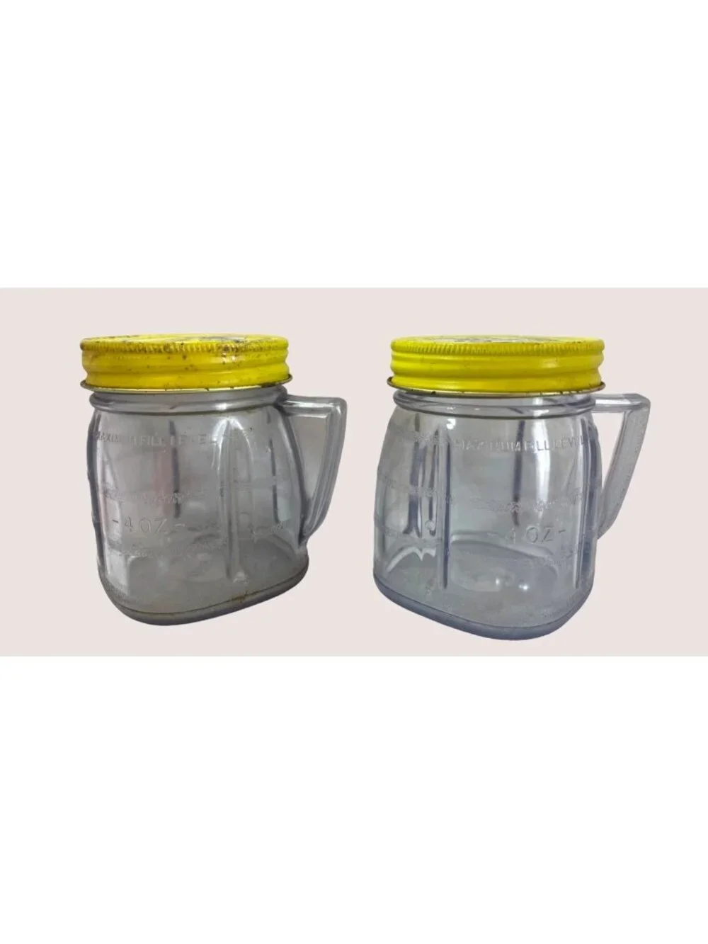 Osterizer Liquifier-Blender Containers w Covers 8 oz size Vintage